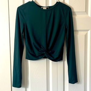 Green crop top